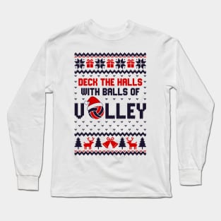 Ugly Christmas Sweater Volleyball Long Sleeve T-Shirt